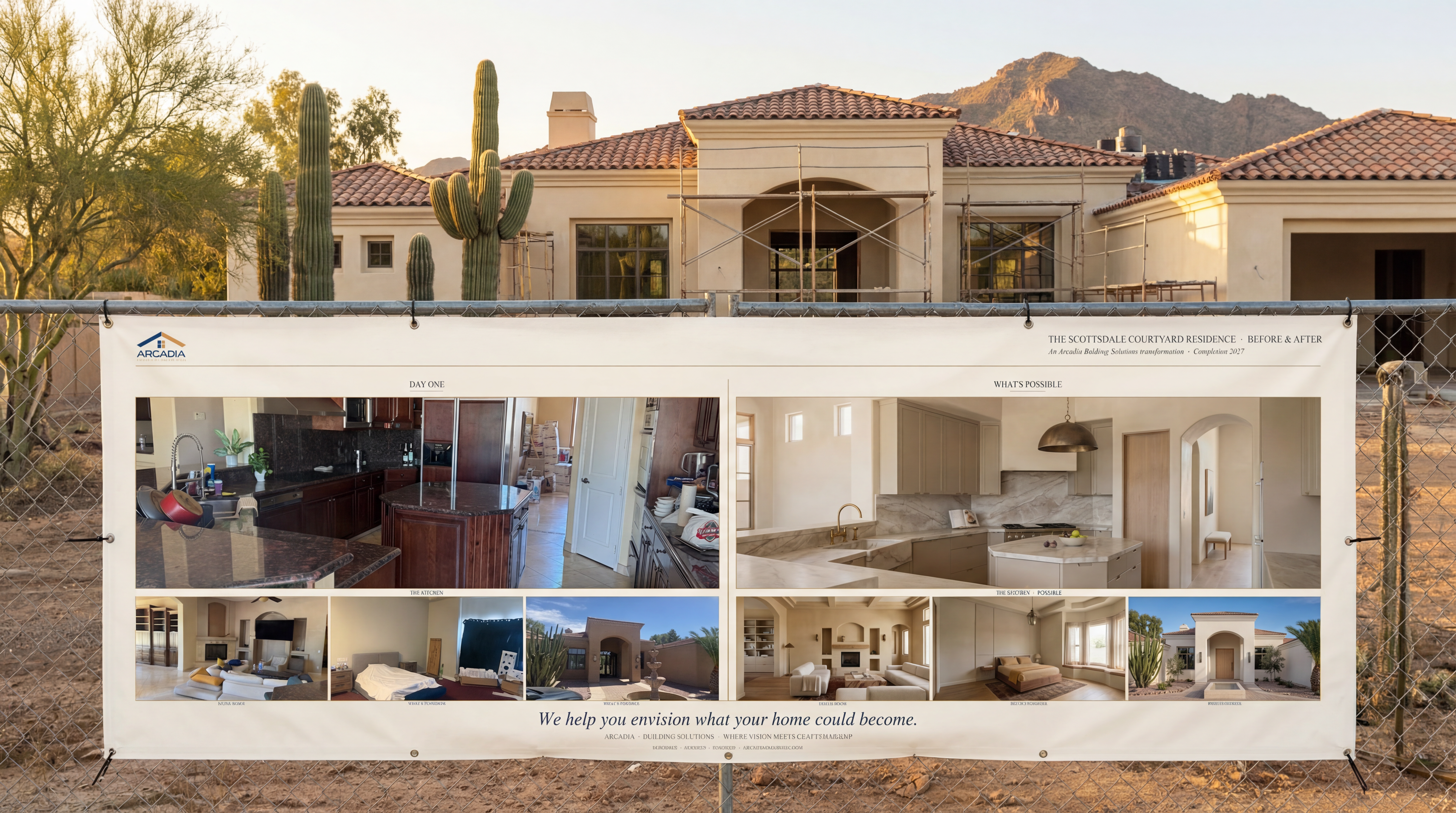 Capability banner · whole-home before-and-after at the Scottsdale property