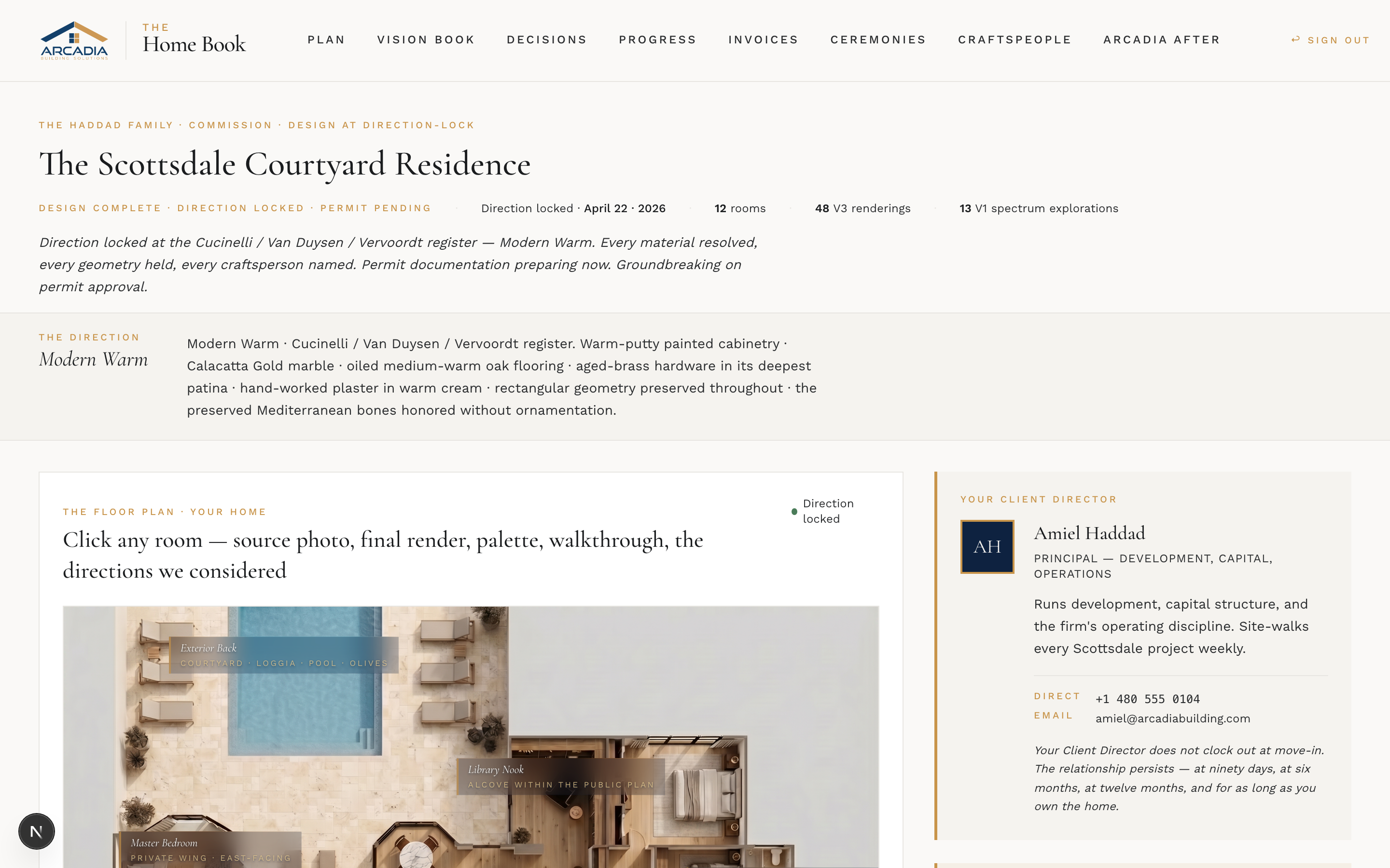 Client portal · home dashboard